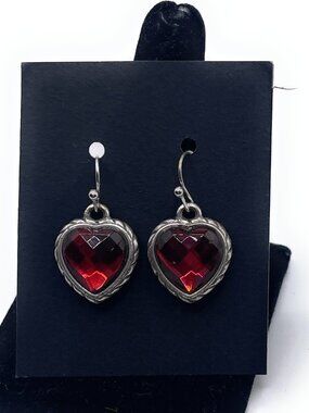 Brighton Reversible Red Heart Earrings - 5468